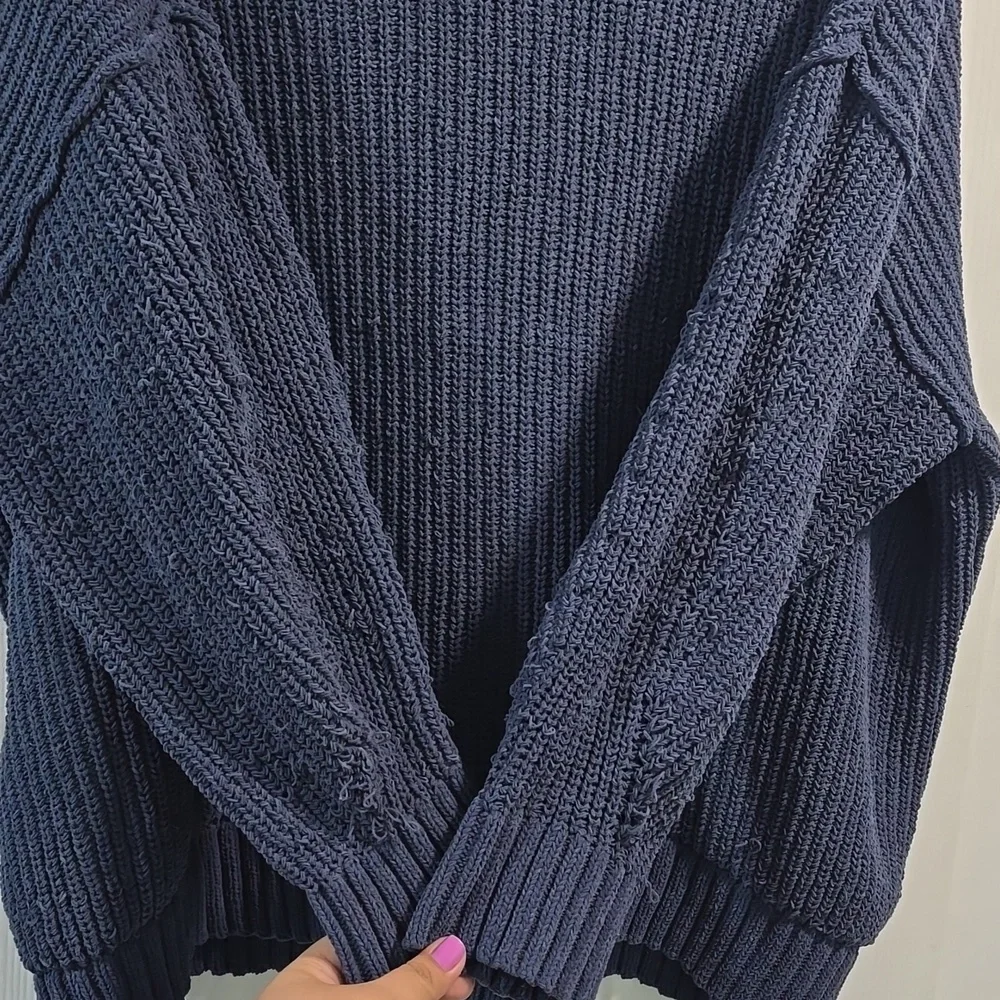 Aerie Navy Blue Turtleneck Sweater - Picture 3 of 12